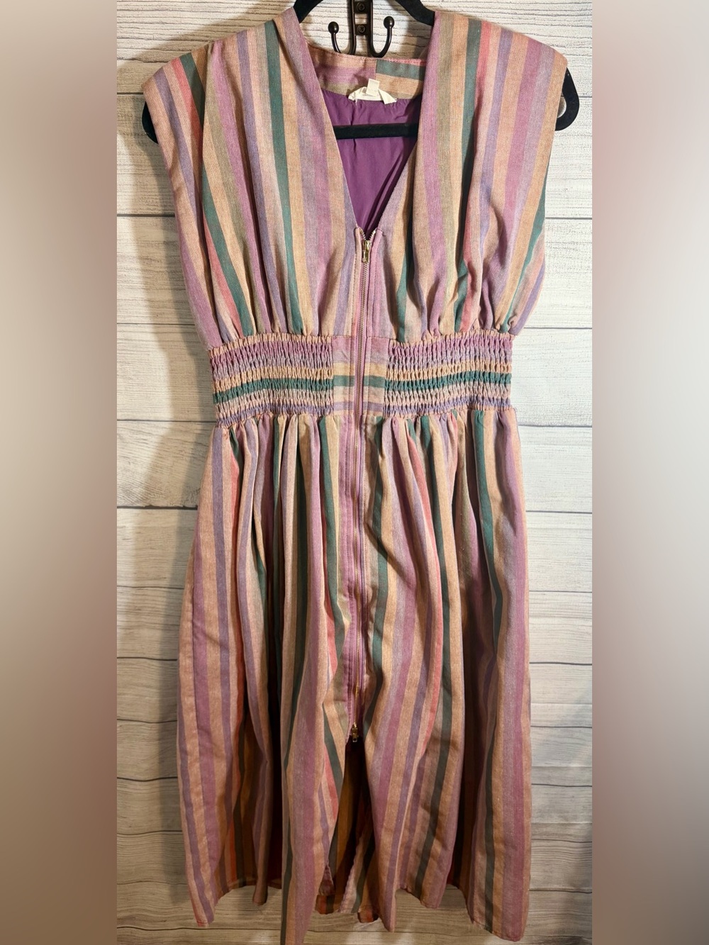 entro Striped Pastel Top in Lavender, Teal & Peach
